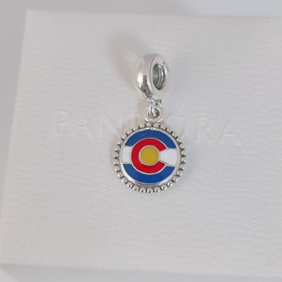 Pandora Colorado Flag Exclusive Dangle Charm S925 Silver with box - Picture 9 of 10